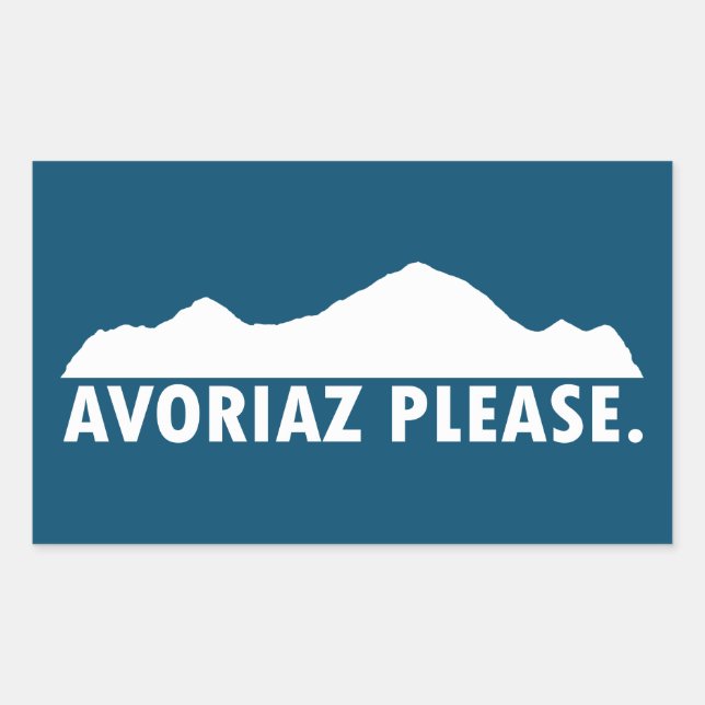 Avoriaz France Please Rectangular Sticker (Front)