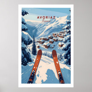 Avoriaz Portes du Soleil Slopes Print French