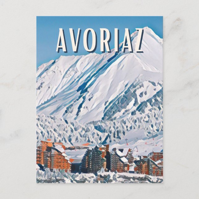 Avoriaz Ski Resort Postcard (Front)