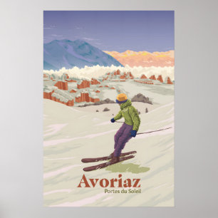 Avoriaz Ski Resort Travel Poster