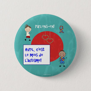 Avril c'est le mois de l'autisme rond macaron 6 cm round badge