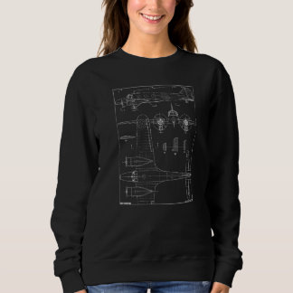 Avro Anson V British Canadian Ww2 Trainer Plane Bl Sweatshirt