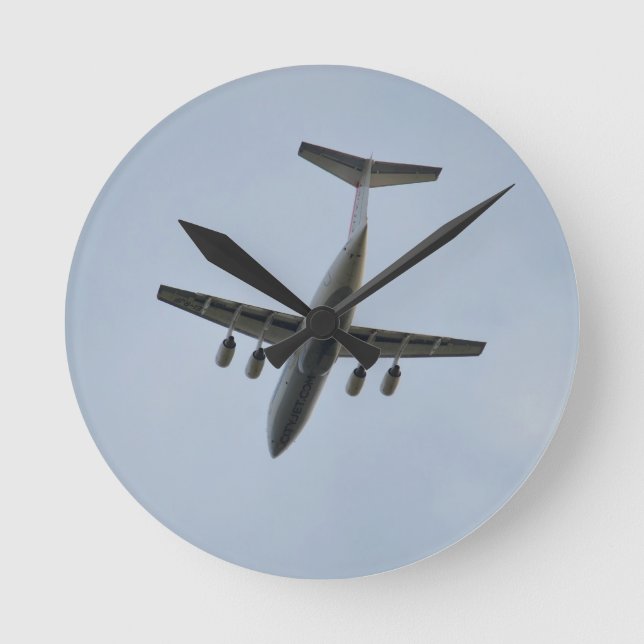 Avro RJ85 Jet In Flight Round Clock (Front)