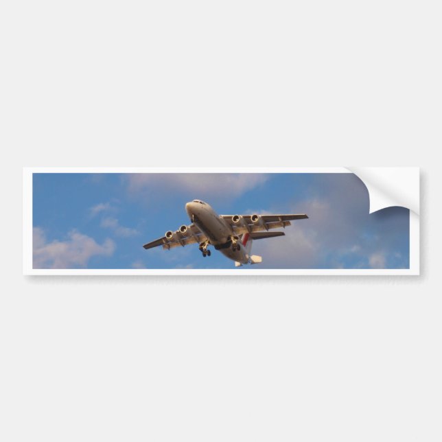 Avro RJ85 Jet Landing Bumper Sticker (Front)