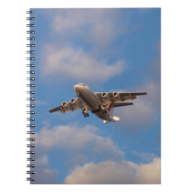 Avro RJ85 Jet Landing Spiral Notebook (Front)