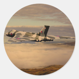 Avro Vulcan Bomber XH558 Classic Round Sticker