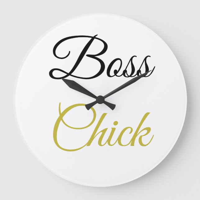 Avryl Fleur's Gold Black Pretty Font Clock (Front)