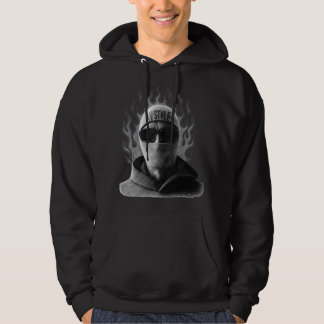 AVSTYLE Dark Flame Masked Streetwear Design – Bold Hoodie
