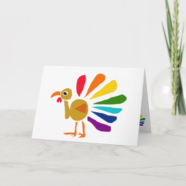 AW- Awesome Turkey Thanksgiving Card (Front)