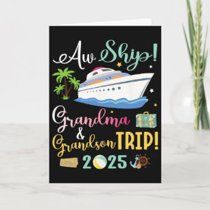 Aw Cruise Ship Grandma And Grandson Trip 2025 Fami Card