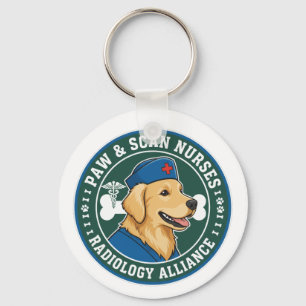 aw & Scan Nurses Radiology Alliance - Golden Retri Key Ring