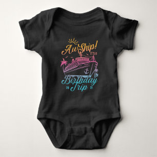 Aw Ship Custom Birthday Cruise Group Matching Baby Bodysuit