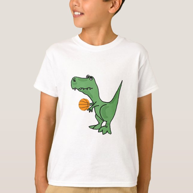 AW- T-Rex Playing Basketball Shirt (Front)