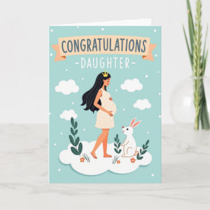 Awaiting Baby Girl Arrival Card