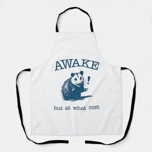 Awake But at What Coast Opposum Possum Retro Apron