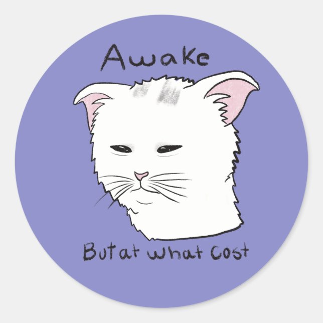 Awake Classic Round Sticker (Front)