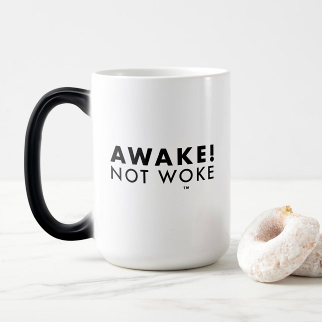 Awake! Not Woke™ LOGO Morphing Mug (With Donut)