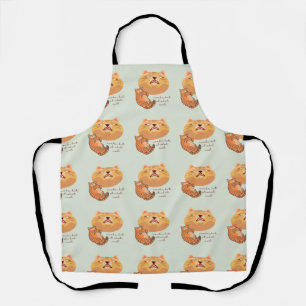 Awake Orange Cat Apron