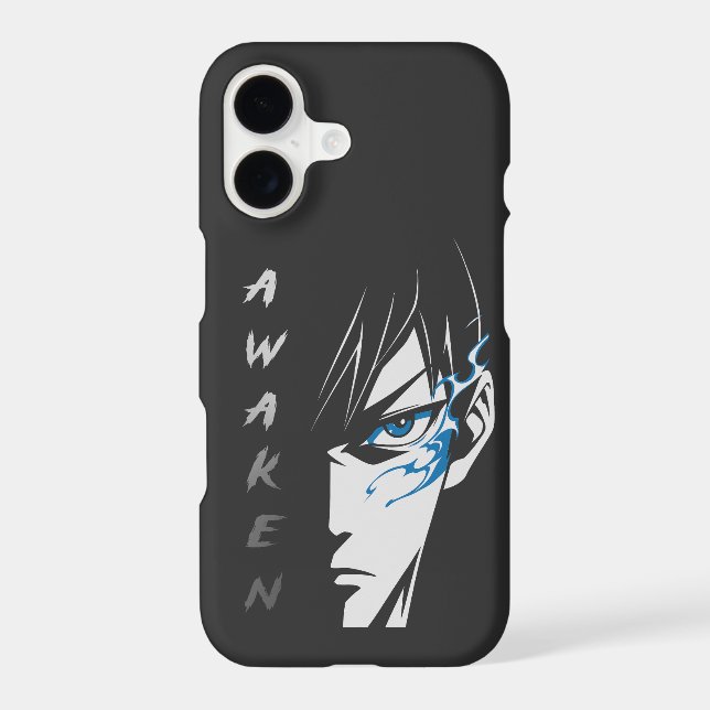AWAKEN – Half Face Anime T-Shirt iPhone Case (Back)