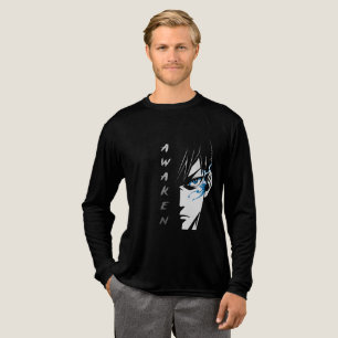AWAKEN – Half Face Anime T-Shirt Tri-Blend Shirt