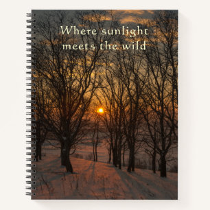 Awaken With Stillness and Light Zen Notebook