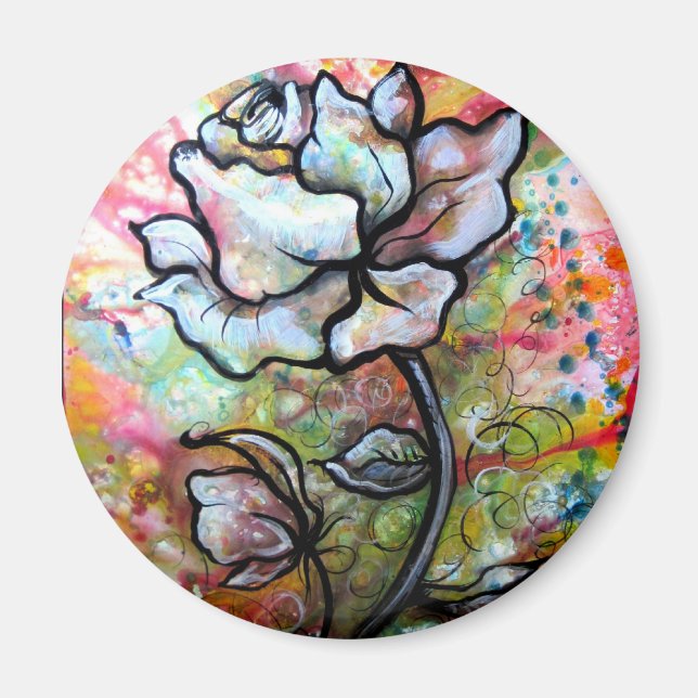 Awakening, a drawing by Shadia Zayed Magnet (Front)