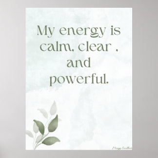 Awakening Energy Inspirational Floral Poster
