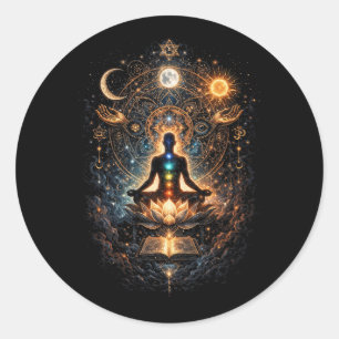 Awakening the Inner Cosmos Classic Round Sticker
