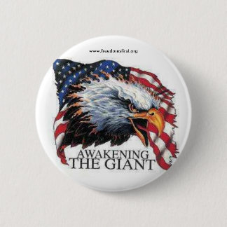 awaking, www.freedomsfirst.org 6 cm round badge