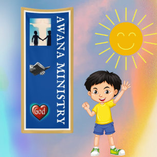 Awana Club Ministry Blue Kid's Photos Church Banner