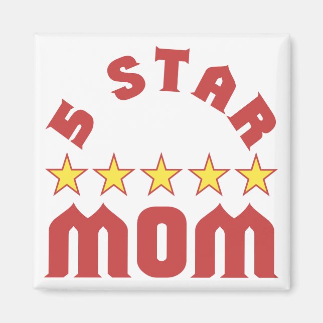 Award 5 Star Mum Magnet (Front)