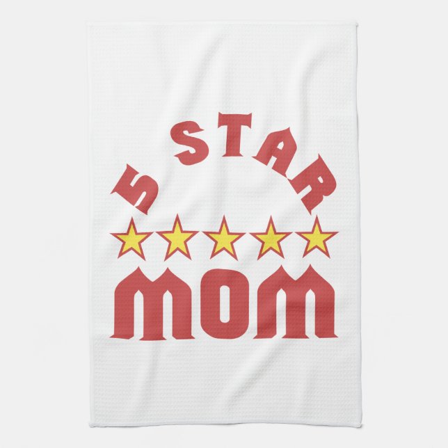 Award 5 Star Mum Tea Towel (Vertical)