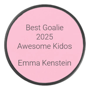 Award in Carnation Pink: Hockey Puck