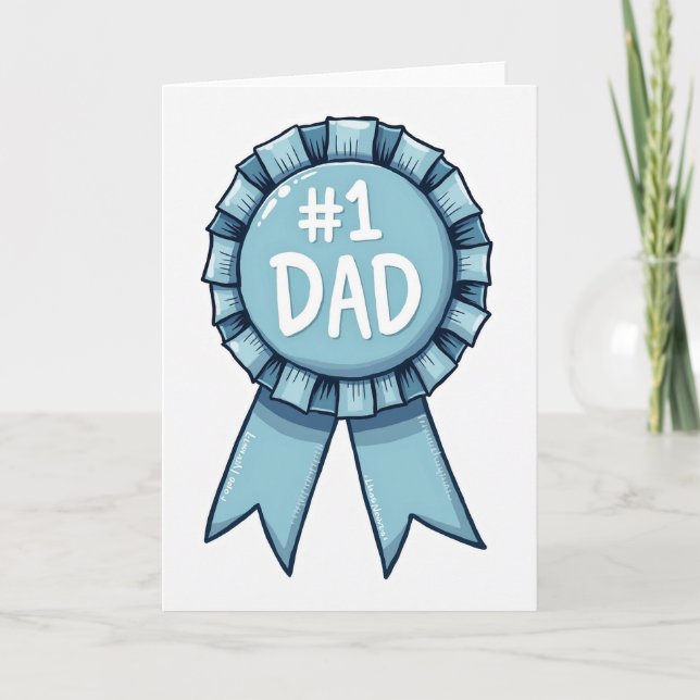 Award Ribbon Fathers Day Card (Front)