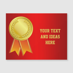 AWARD RIBBON gold I + your backgr. & text