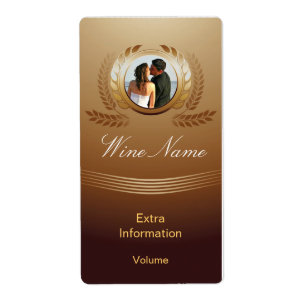 Award Winning Gold Wine Label With Kisses