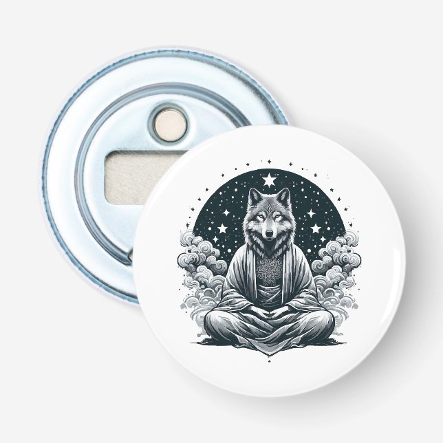 Aware Wolf Bottle Opener (Front)
