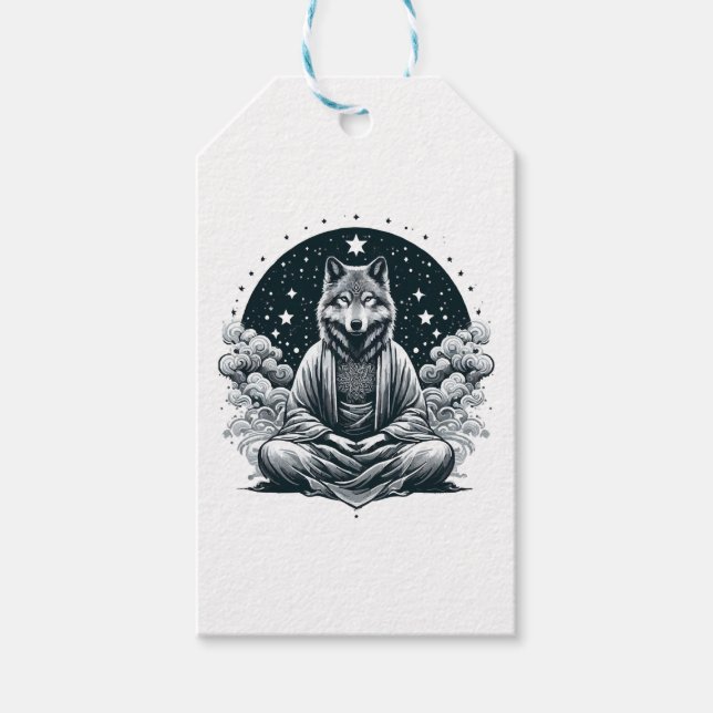 Aware Wolf Gift Tags (Front)