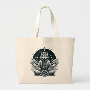 Aware Wolf Large Tote Bag