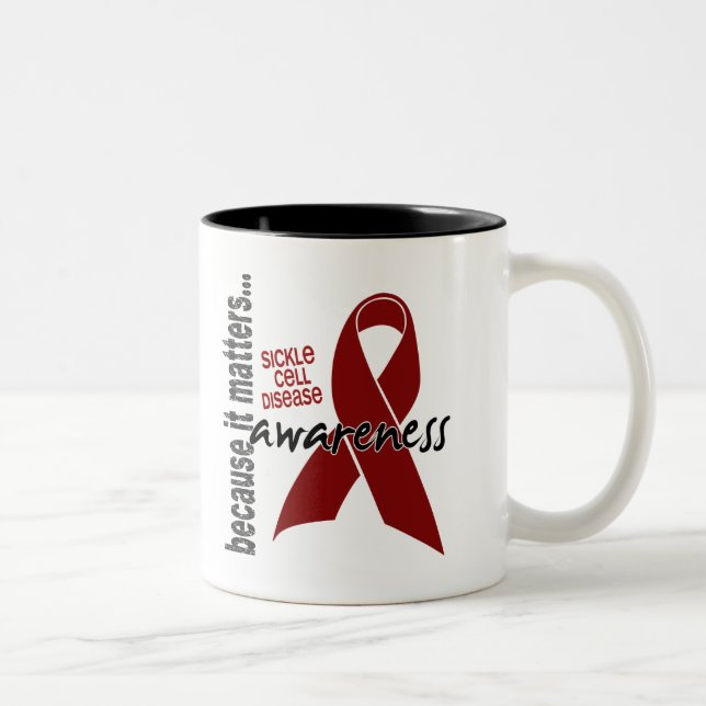 Awareness 1 Sickle Cell Disease Two-Tone Coffee Mug (Right)