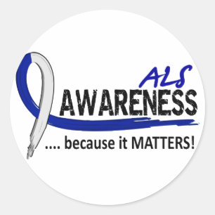 Awareness 2 ALS Classic Round Sticker