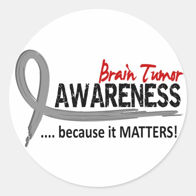 Awareness 2 Brain Tumour Classic Round Sticker (Front)