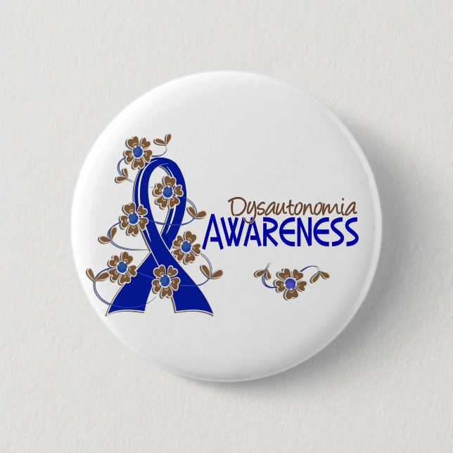 Awareness 6 Dysautonomia Cm Round Badge (Front)