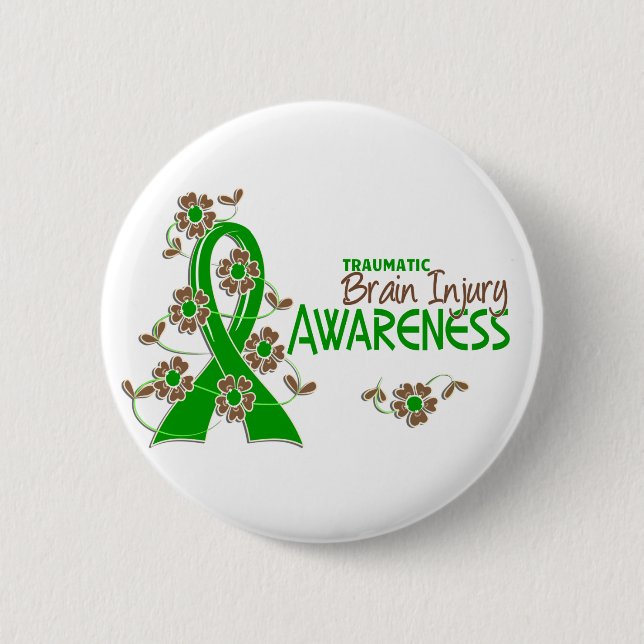 Awareness 6 Traumatic Brain Injury 6 Cm Round Badge (Front)