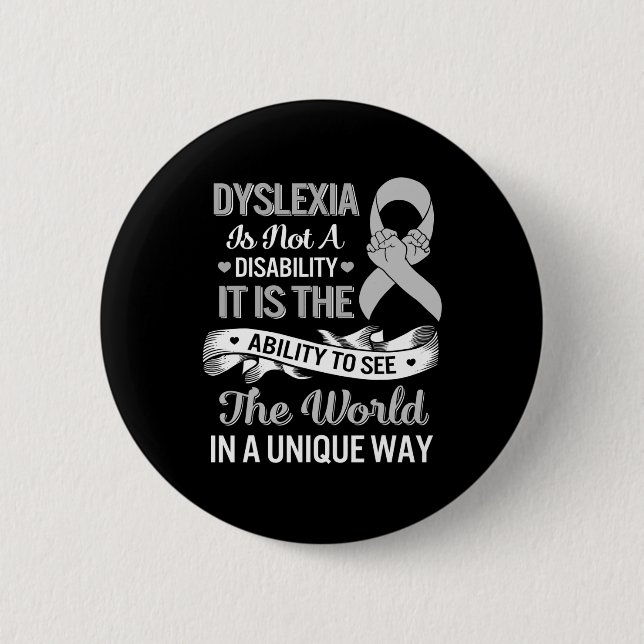 Awareness Ability See World Unique Not Disability  6 Cm Round Badge (Front)