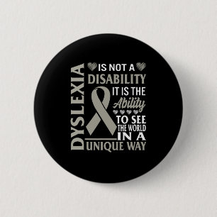 Awareness Ability See World Unique Not Disability 6 Cm Round Badge