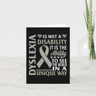 Awareness Ability See World Unique Not Disability Card