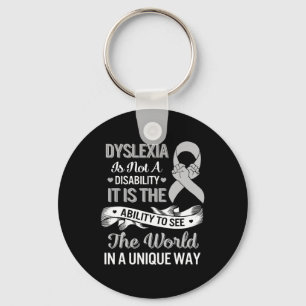 Awareness Ability See World Unique Not Disability Key Ring
