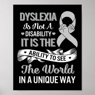 Awareness Ability See World Unique Not Disability  Poster