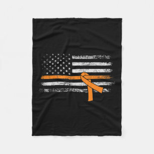 Awareness American Flag  Fleece Blanket